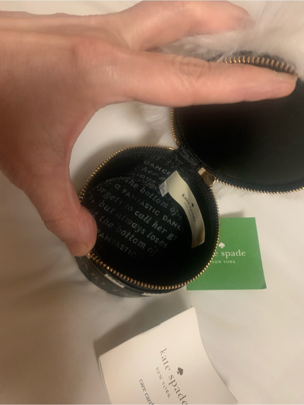 Kate Spade Collectors Darling Instant Va Va Voom Beauty Dust Fluffy Coin Purse - Picture 7 of 14